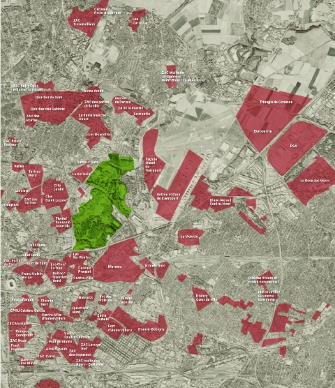 Le projet du Central Park du Grand Paris, un effet « domino » sur les projets du territoire – Source : CDU -Castro Denissof & associés- LesEnR